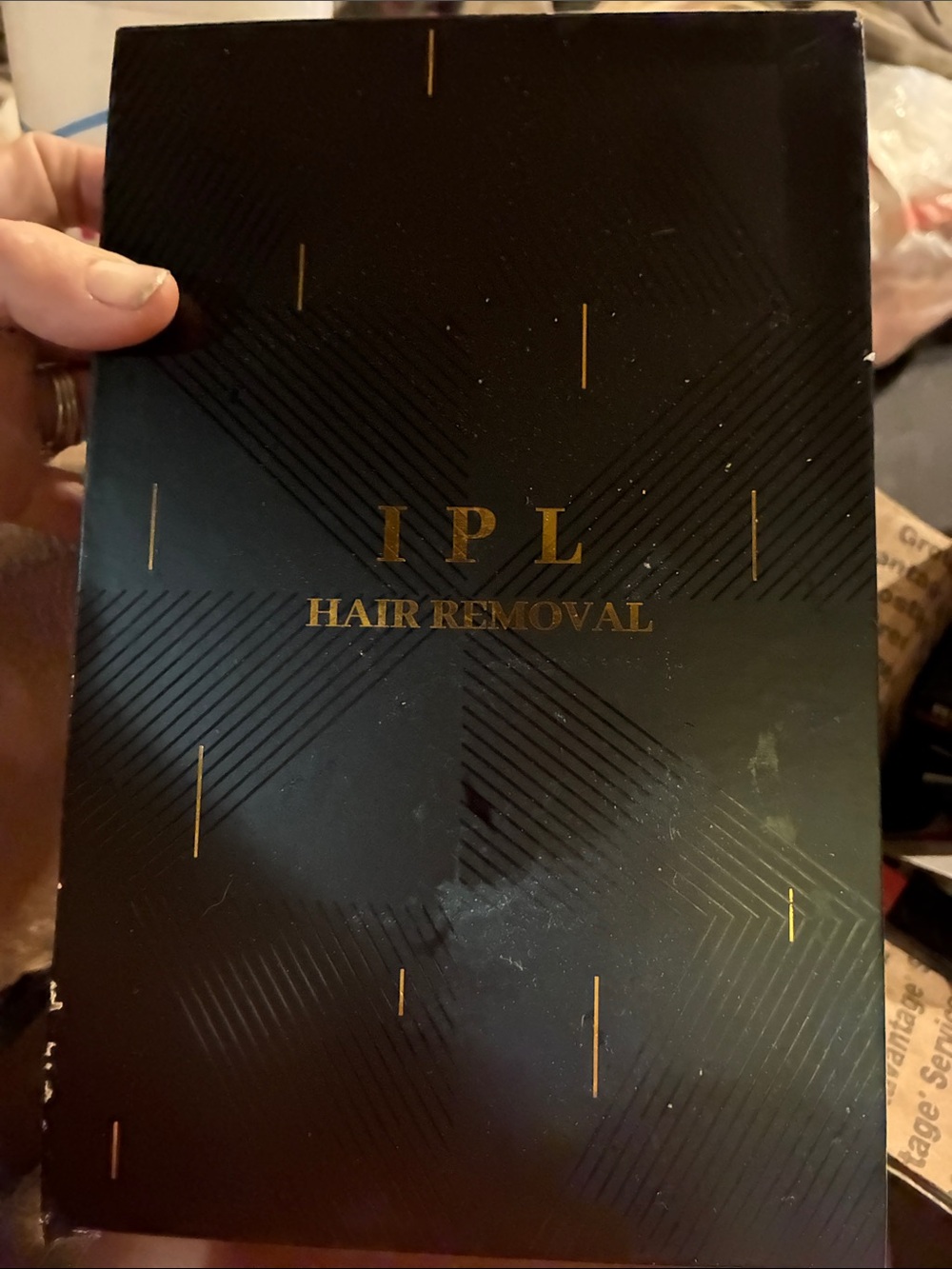 IPL Hair Removal Device — Black with Gold Detail